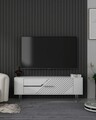 Comoda TV, Olivia, Retrolp5, Alb / Argintiu