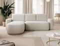 Coltar extensibil stanga 4 locuri ELTAP, Aurumm, 285x180x92 cm, lemn/poliester, alb murdar