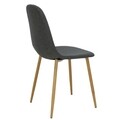 Scaun Bella, Pakoworld, 44x50x88 cm, metal/textil, gri inchis
