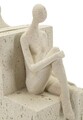 Set 2 suporturi pentru carti Stons Book , Mauro Ferretti, 24x10x20.5 cm, polirasina, crem