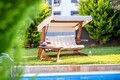 Balansoar de gradina 3 locuri, Swingo, Viva 2400, 237x100x175 cm, Cadru: 100% MID, Bej