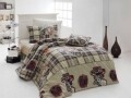Lenjerie de pat pentru o persoana, 3 piese, 100% bumbac ranforce, Nazenin Home, College, multicolora