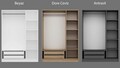 Dulap pentru haine, Minerva, Kale 135 Anthracite, 135x210x52 cm, PAL, Antracit
