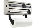 Suport pentru prosoape de bucatarie/folie aluminiu/folie plastic, Leifheit, Parat Royal, cu montare pe perete, 16 x 38 cm, inox/plastic