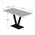 Set masa cu 4 scaune, Puqa Design, Sun, lemn de pin/metal, stejar/negru