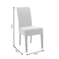 Scaun Ditta, Pakoworld, 45x58x96 cm, piele ecologica/lemn masiv de fag, ecru/sonoma