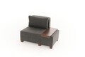 Fotoliu extensibil, Balcab Home, 825BLC4715, Lemn, Antracit