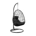 Leagan Solei, Homla, 95x95x195 cm, metal/ratan/poliester, negru