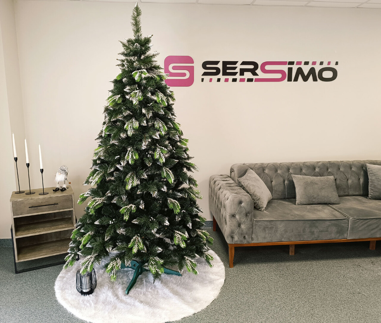 Brad artificial Christmas Deluxe by Sersimo, Diamant, 2D+3D, 220cm — imaginea 15