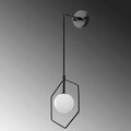 Aplica de perete, Fulgor, 942FLG2101, Metal, Alb/Negru
