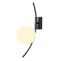 Aplica de perete, Hilal - 3821, Opviq, 15 x 25 x 44 cm, 1 x E27, 40W, negru/alb