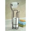 Suport pentru hartie igienica Axis, iDesign, 20.5x16.5x62 cm, otel, bronz