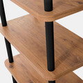 Corp biblioteca, Dora, Gala, 80x168.5x28 cm, Negru / Pin Atlantic