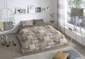 Lenjerie de pat pentru doua persoane, Good Morning, Martin, 100% bumbac, 3 piese, multicolor