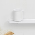 Recipient depozitare baie, Brabantia, MindSet, 8x9.5x9.5 cm, otel, Alb