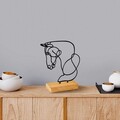 Decoratiune, Equine, 26x8x17 cm, Metal, Negru