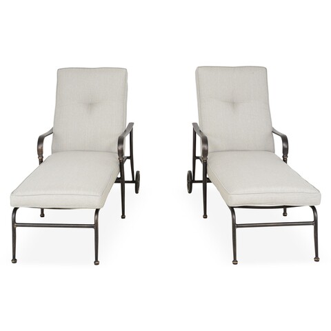 Set 2 sezlonguri, Sorrento, 179x74x62.6, aluminiu, bronze/gri