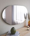 Oglinda decorativa, Siam, Vanomi, 52x89x2.2 cm, MDF , Negru