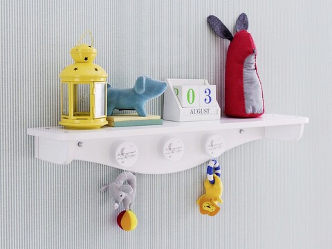 Raft de perete, Çilek, baby cotton hanger shelf, 86x15x18 cm, multicolor