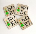 Set 4 suporturi de pahar TBA122381, Taylor, 10x10x1 cm, piatra, multicolor