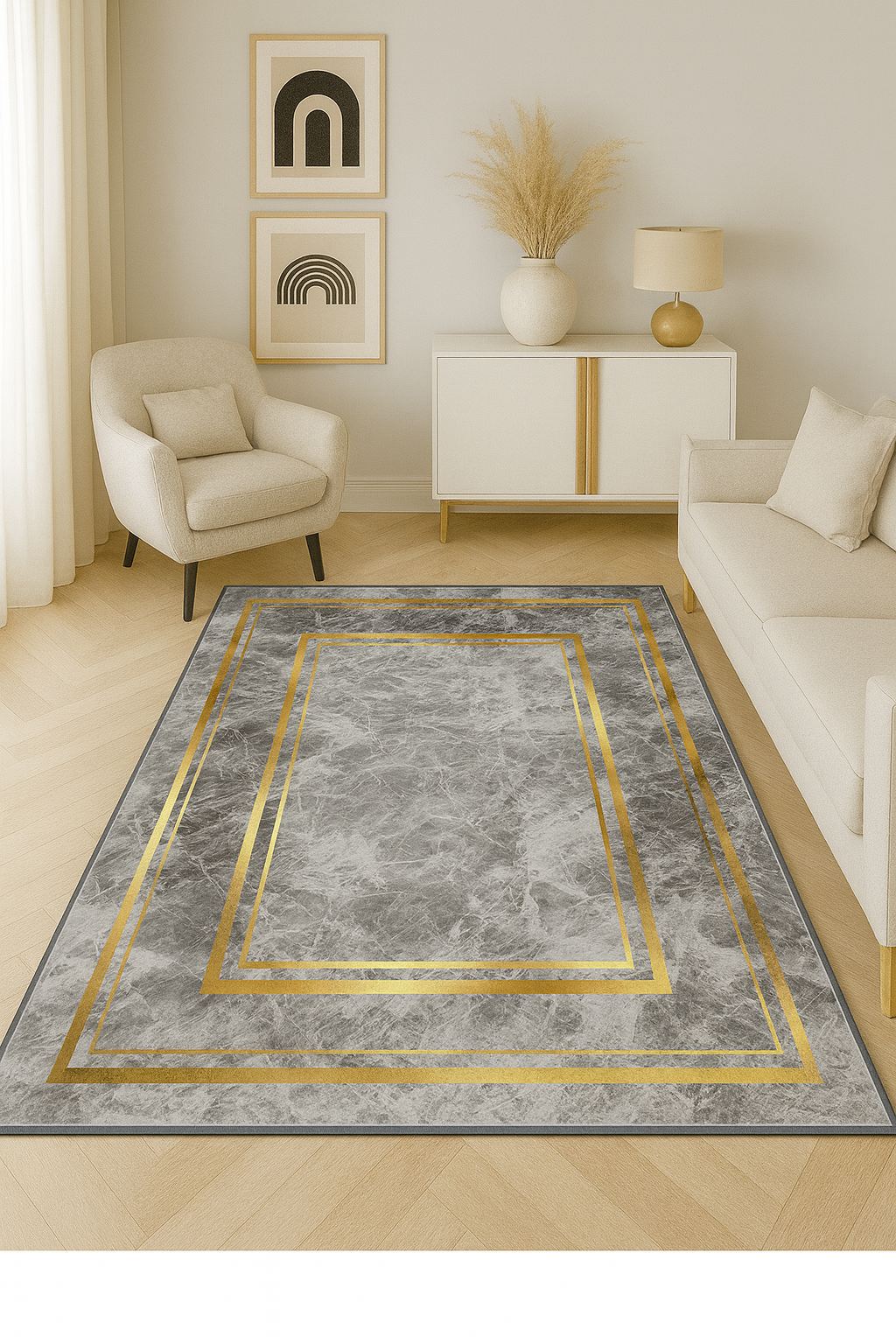 Covor, HM-CRP25-37, 100x180 cm, Poliester, Multicolor