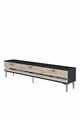 Comoda TV, Hanah Home, Ilay, 180x41x30 cm, Antracit / Travertin / Argint