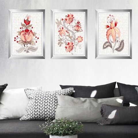 Set 3 tablouri decorative, SET_300, Lulu, 34×44 cm, plastic 34x44