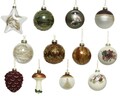 Set 12 globuri asortate Forest, Decoris, sticla, multicolor