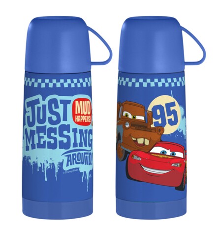 Termos Cars, Disney, 320 ml, inox, albastru