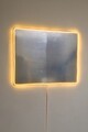 Oglinda cu Iluminare Led, Mirrorland, Rectangular, Oglindă indestructibilă cu obturator, Galben