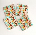 Set 4 suporturi de pahar TBA242848, Taylor, 10x10x1 cm, piatra, multicolor