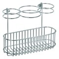 Suport pentru uscator de par si accesorii Classico, iDesign, fixare pe usa, 27x12.5x25.5 cm, otel