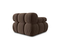 Modul stanga pentru canapea, 1 loc, Bellis-51, Micadoni Home, 94x94x70 cm, catifea, maro inchis