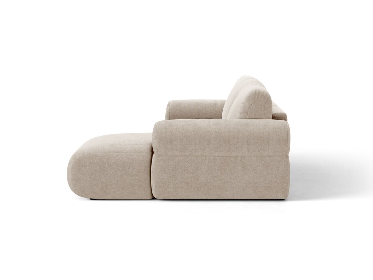 Coltar stanga 4 locuri, Ophelia, Micadoni Home, 256x164x84 cm, tesatura structurata, bej — imaginea 8