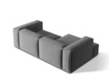 Coltar modular stanga 3 locuri, Nuria-88, Micadoni Home, 252x147x72 cm, catifea, gri