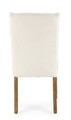 Scaun Columbia, Bizzotto, 51 x 63 x 104 cm, lemn de stejar/poliester Boucle, natural