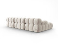 Coltar modular stanga 4 locuri, Bellis-51, Micadoni Home, 282x155x70 cm, catifea, bej inchis