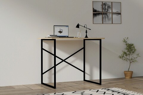 Birou, asse home, addis, 90x76x56 cm, stejar / negru
