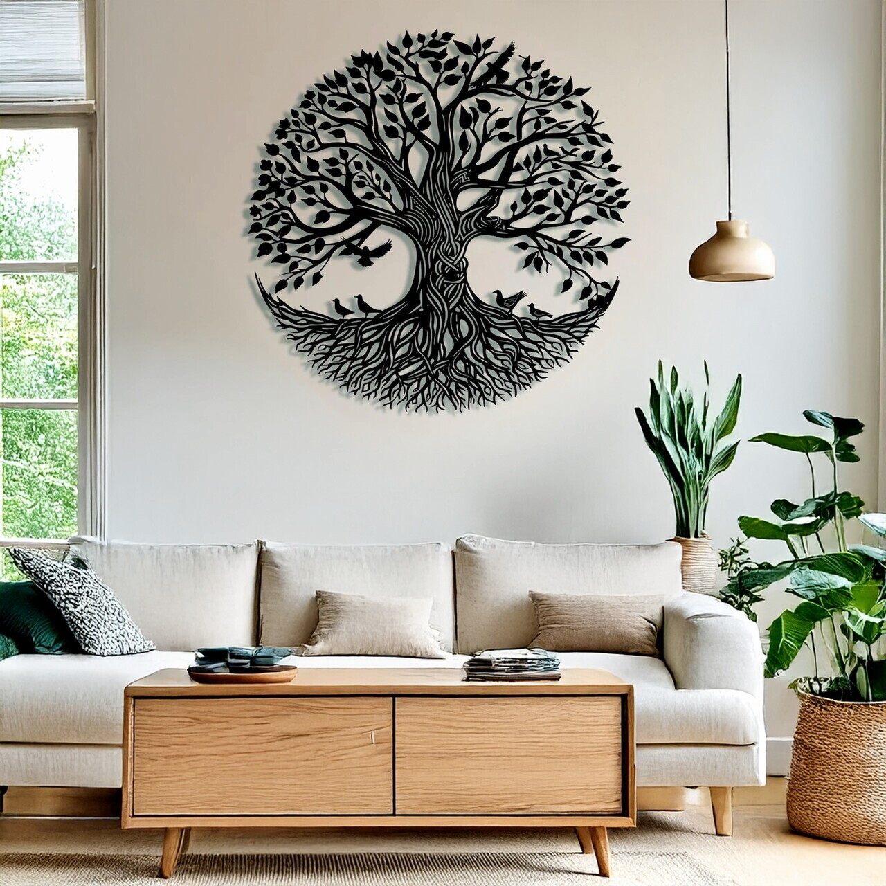 Decoratiune de perete, DCV-1073-MT, Dimensiune: 80 x 80 cm, Negru — imaginea 2