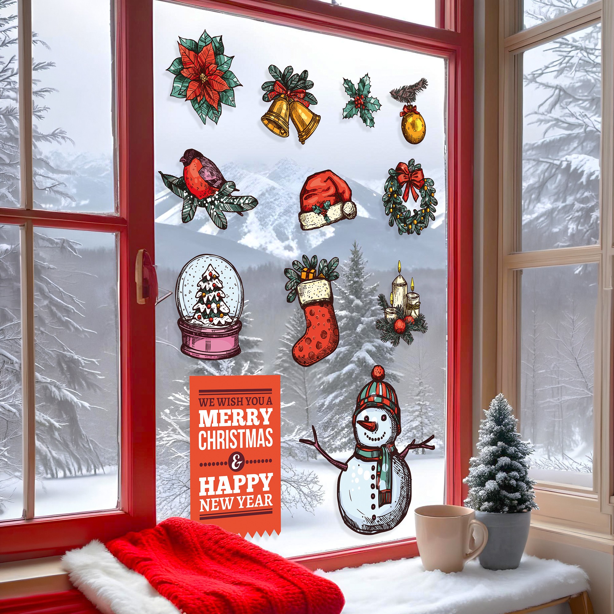 Sticker decorativ, 309106_3050, 30 x 50 cm, Multicolor