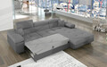 Coltar extensibil dreapta 4 locuri ELTAP, Armd-31, Armando, 289x203x85 cm, lemn/poliester, gri deschis/gri