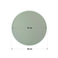 Oglinda decorativa, Neostill, Dekoratif Yuvarlak Ayna Beyaz A706, 60x60x2.2 cm, Alb