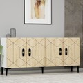 Consola, Olivia, Cross KB150, Stejar alb / safir