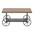 Masuta de cafea Natural Black, InArt, 90x60x46 cm, fier/MDF