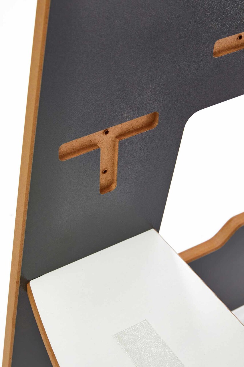 Turn de invatare, Hanah Home, Learning Tower, 40x90x50 cm, Antracit/Alb - view 5