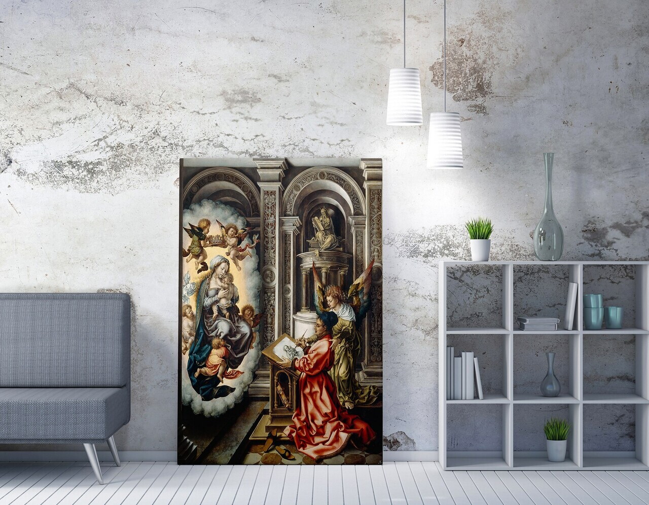Tablou decorativ, WY310 (50 x 70), Amestec bumbac, Canvas imprimat, Multicolor — imaginea 2