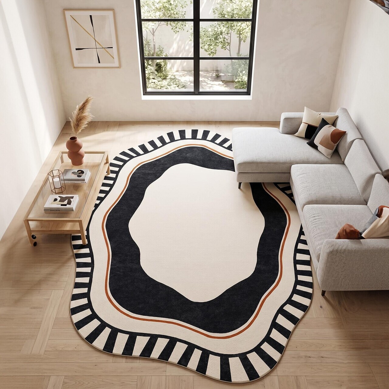 Covor, Fr409, 80x300 cm, Negru - Imagine 2