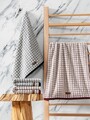 Set prosoape, Cotton Box, Nature, Bumbac/Poliester , Negru / Roșu Claret