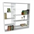Biblioteca Wooden Art, Handy White, 125x126x22 cm