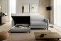 Coltar extensibil stanga 3 locuri ELTAP, LT-03RAQ, Gomsi, 228x165x100 cm, lemn/poliester, gri deschis